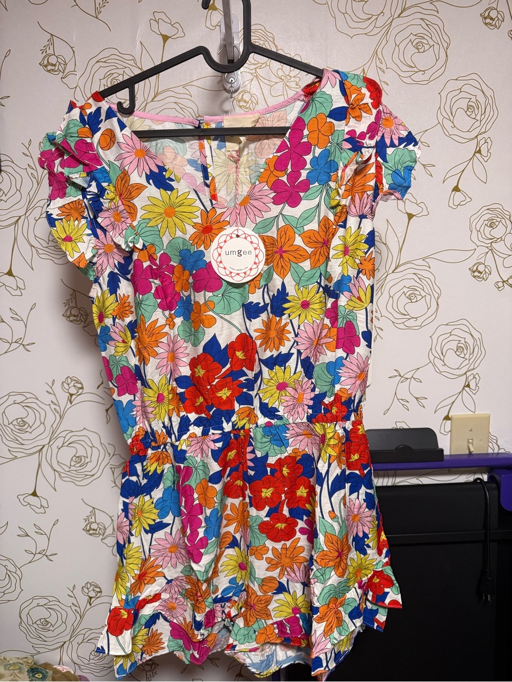Umgee Multicolor Floral Ruffle Romper